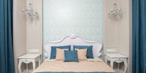 décoration chambre couleur bleue canard